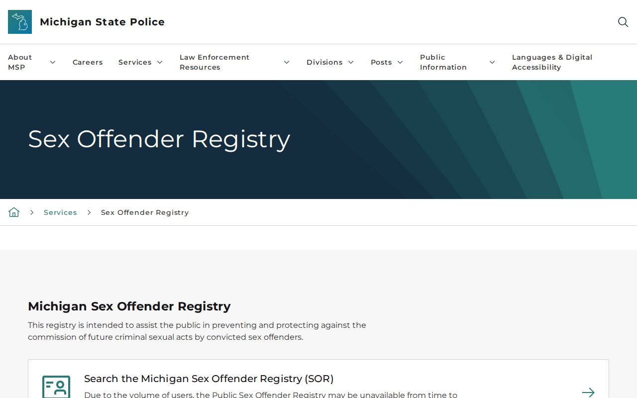 Macomb Township neighbors safety lookup through the Michigan public registry